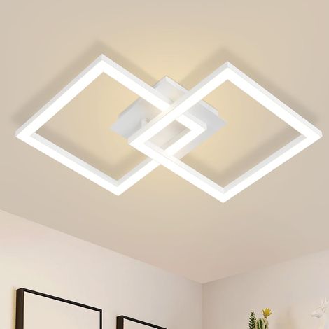 ZMH Plafonnier Led Salon - Design moderne Lampe de salon 24W Lampe de chambre à coucher Blanc chaud Plafonnier de chambre à coucher Cuisine Géométrique Lampe de couloir Blanc pour le couloir Bureau (1/5)