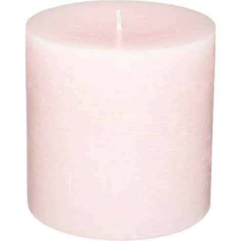 Bougie Cylindrique "Rustic" 10cm Rose Clair (1/2)