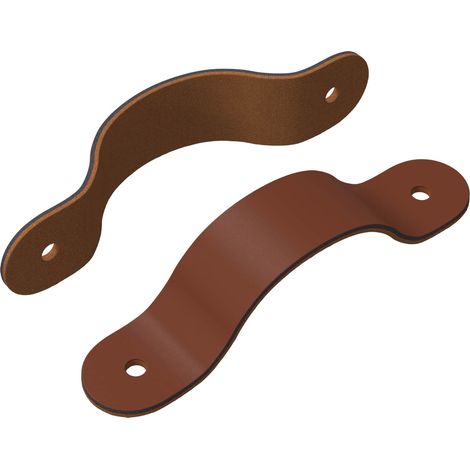 Schrankgriffe 2 pcs Braun 140 x 25 x 2,3 mm PU vidaXL