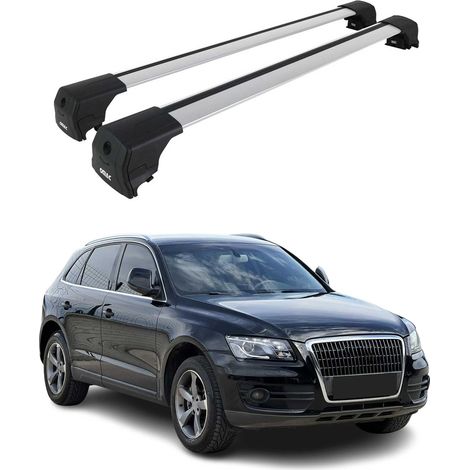 OMAC Aluminium Dachträger Querträger für Audi Q3 F3 2018-2025 – City Crash – ISO/PAS 11154:2006 – Abschließbar – Max. 75 kg – 2 Stangen Silber (1/5)