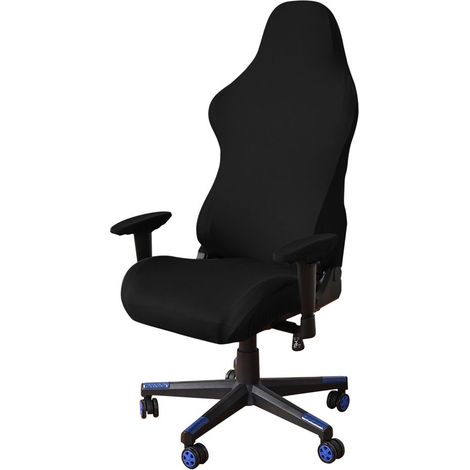 Housses de chaise pour chaise d'ordinateur ou chaise de gaming, noires