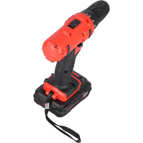 Perceuse sans fil rechargeable, visseuse électrique portable avec batterie lithium, kit 2 vitesses, mandrin 10mm, chargeur 100-240V prise UE, outil à main TZ-03 (1/5)