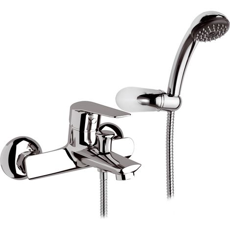 Kit Doccino e Miscelatore Monocomando per Vasca in Ottone Mariani Essenza Cromato