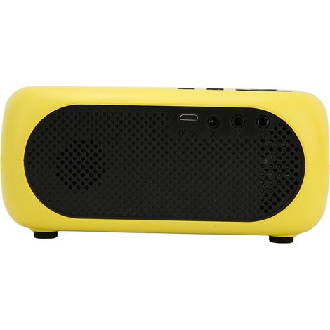 Mini projecteur portable multifonction M24 avec son surround 360° pour home cinéma, prise européenne jaune 100-240 V. (1/5)