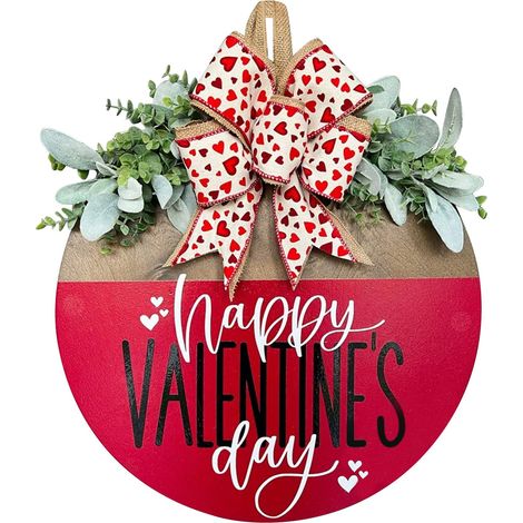 Panneau En Bois - Décoration Murale Cœur Pour La Saint-Valentin - Panneau Suspendu Pour Porte Ou Fenêtre - 1 Pièce (1/5)