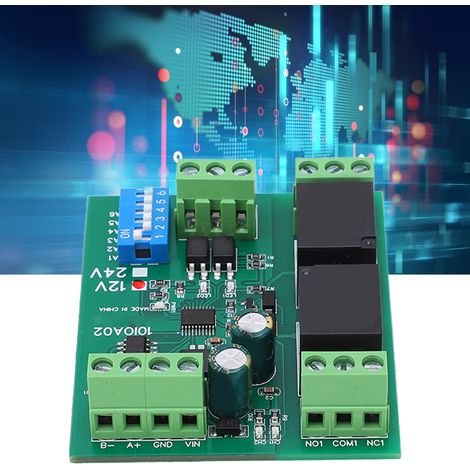 2-Kanal ModbusRTU RS485 Relaismodul DI-DO 12V DC (1/5)