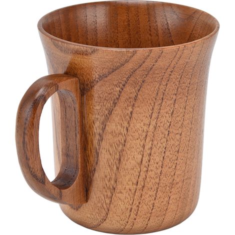Kreativer Becher mit Griff aus natürlichem Jujube-Holz, 280 ml Bürobecher für Kaffee und Tee, tragbarer Trinkbecher (1/5)