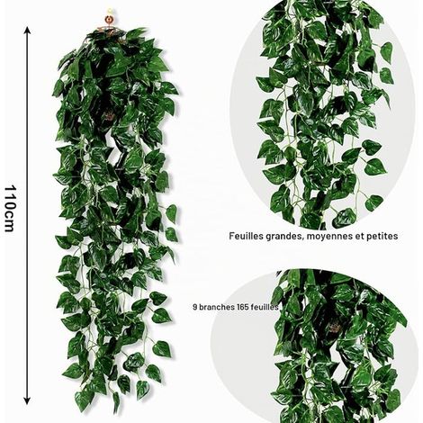 Plante Artificielle Tombante 100 cm Plante Exterieur Lierre (1/3)