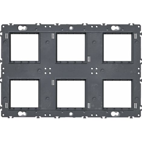 Support gallery 2x3x2 modules entraxe 71 pour mécanismes gallery HAGER WXA467