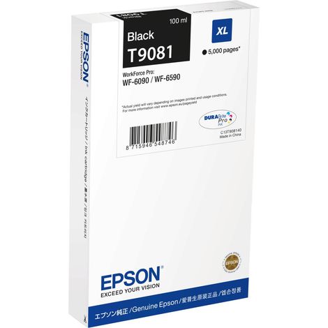 Epson C13T90814N cartouche d'encre 1 pièce(s) Original Rendement élevé (XL) Noir