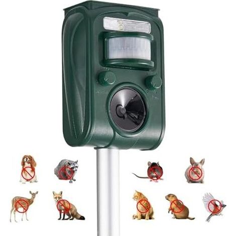 Solarbetriebenes Ultraschall-Fuchs- und Katzenabwehrgerät - Wasserdicht - Für Katzen, Hunde und Wildtiere (Modell 1) (1/5)