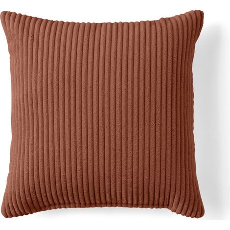 Garance - coussin - en velours côtelé - 40x40 cm - terracotta (1/4)
