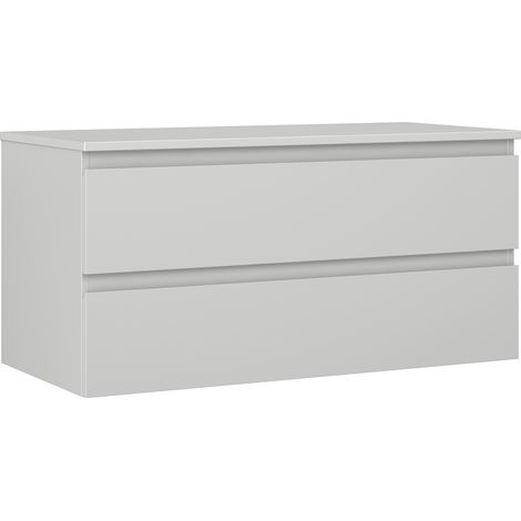 Mexen Orio armario de ba帽o bajo lavabo 100 cm con encimera, 2 cajones, gris mate - 91A10-10047-2-BFFC62 (1/5)