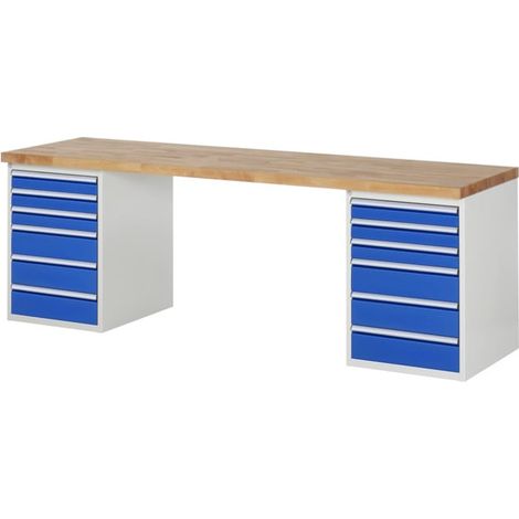 Établi Rau modèle 7515 avec 12 tiroirs l x p x h 2500x900x840mm (1/5)