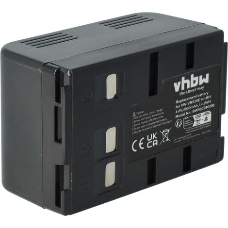 vhbw Akku Ersatz für Philips SBC5263, SBC-5261C, SBC-5260C für Videokamera Camcorder (4000 mAh, 4,8 V, NiMH) (1/5)