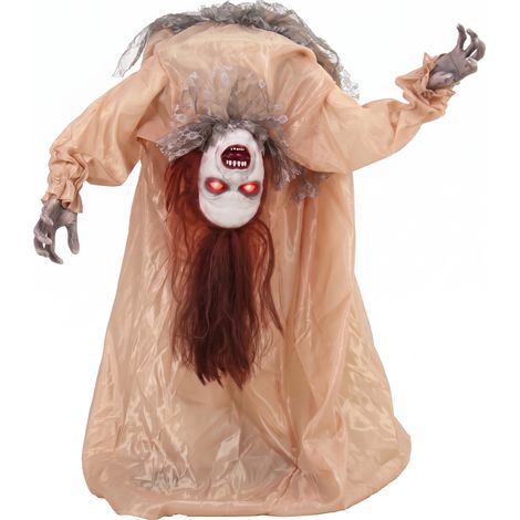 Animierter Halloween-Geist mit gruseligen Schreien, leuchtenden Augen, per Geräusch/Berührung aktiviert (1/5)