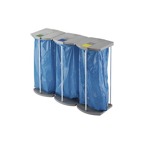 Hailo  Supporto per sacchi rifiuti con 250 sacchi blu per la
