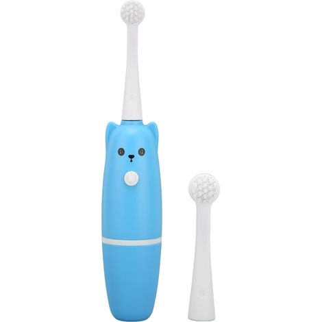 Brosse à dents électrique enfant, blanchiment, nettoyage, à piles, brosse rotative pour petits, hygiène bucco-dentaire, lot de 2, douceur gencives. (1/5)
