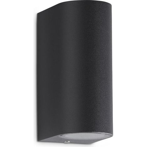 LED Außenleuchte Außenlampe 2xGU10 IP44 5 W anthrazit Metall Telefunken