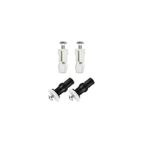 Kit de 4 fixations pour abattant WC – Acier inoxydable 304 et nylon – Résistant à la rouille – Compatible avec sièges standard (1/5)