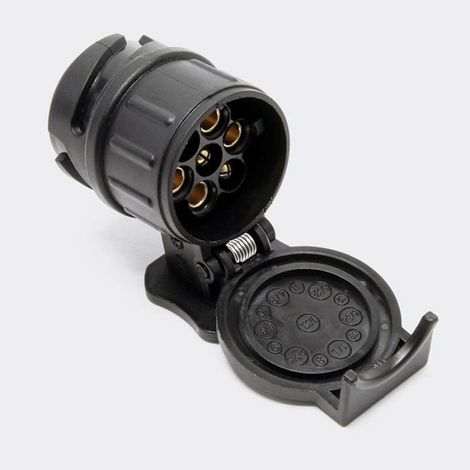 Adaptateur Prise attelage remorque 13 vers 7 pôles 12V 50A pour Véhicules (1/4)