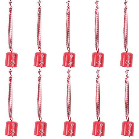 Lot de 10 clochettes décoratives créatives avec ruban pour Noël et fêtes. (1/3)