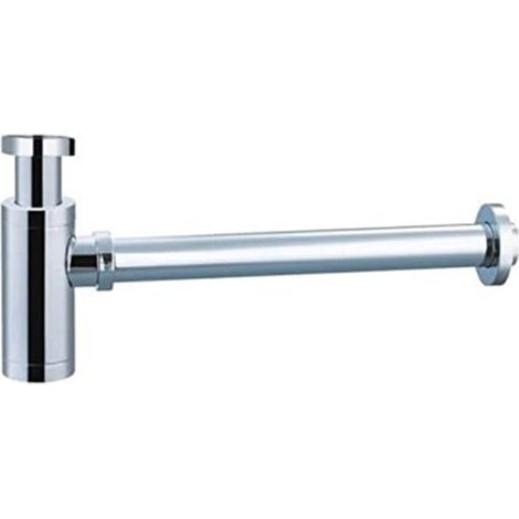 IMEX SCL002, Sifón botella de lavabo o bidé, Grigio, 33 x 6 x 14 cm