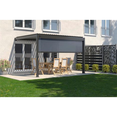 [GEBRAUCHT] B-Ware Pergola Mit Lamellendach Wandbefestigung Pergolamarkise Wandpavillon569 (1/2)