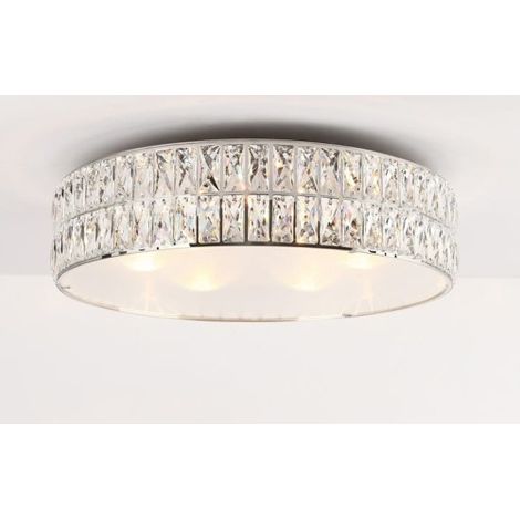 Plafonnier cristaux Diamante chromé Ø46 6xG9 Maxlight