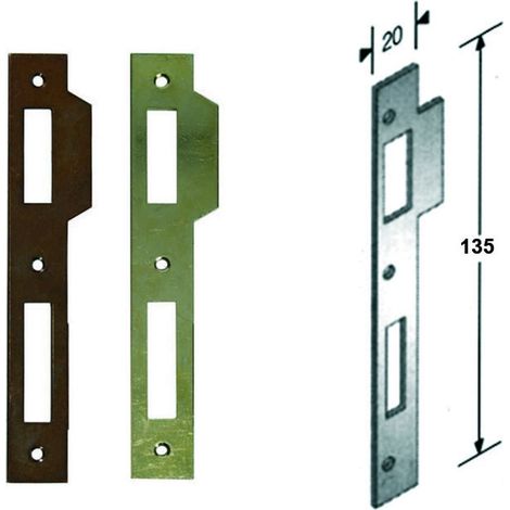 Contropiastra per serratura a bussola ridotta bordo quadro - 5 pz