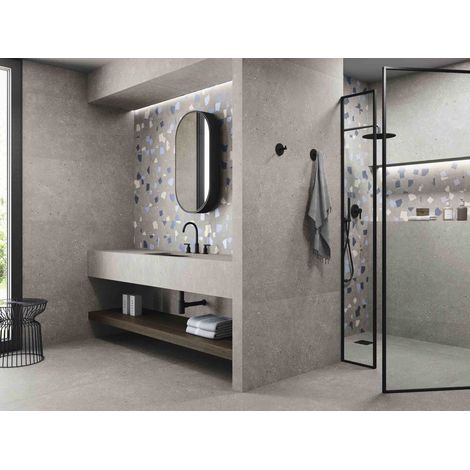 Carrelage Effet Terrazzo AMA 90x90 cm Cenere Ama (1/4)