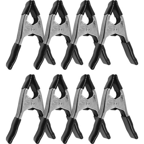 Lot de 8 pinces à ressort solides de 10,2 cm, pinces à bois robustes pour collage et épissure, pour colle à bois, assemblage d'armoire, projets de bricolage (1/5)