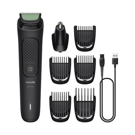 Recortadora de acabado todo en uno Philips Series 3000 MG3920/15 7 boquillas Negro 6 longitudes de corte