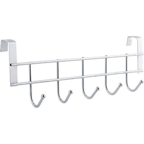 Porte-Serviettes Crochet Porte Accroche Manteau Armoire Porte Crochet,Porte-Manteau Acier Inoxydable avec 5 Crochets Utilisé pour Cuisine Salle de Bain Salon Chambre à Coucher (1/5)