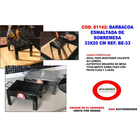 RUSAN barbacoa vitrificada 34x25x15 cm , Barbacoa vitrificada 34 x 25 x 15 cmIdeal para sobremesaFácil mantenimientoPara sus reuniones familiaresMedidas: 34 x 25 x
