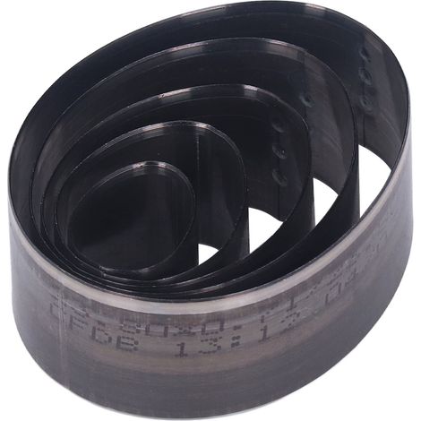 5 Pièces Emporte‑Pièce en Acier Carbone Forme Ovale Œuf 20‑60mm pour Travail du Cuir, Set de 5 Tailles (1/5)