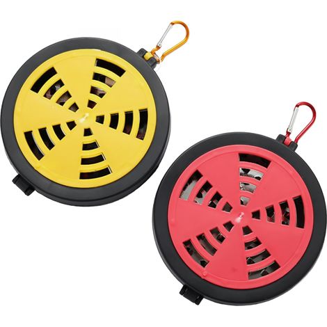 2Pcs Portable Mosquito Coil Holder - with 2 Carabiners, Hanging Design for Indoor Outdoor,for Fishing, Poolside, Patio, Deck, Camping & Hiking (1/3)