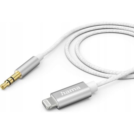 Cable Hama con conector jack de 3,5 mm - Miniconector Lightning (3,5 mm) - Lightning 1 m 1 unidad. (1/5)