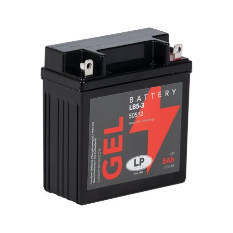 Batteria al gel Landport 12V 5Ah, senza manutenzione, 119x60x128mm, MG LB5L-B