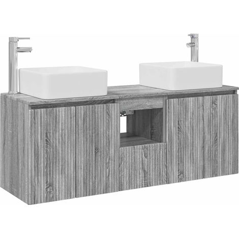 Bathroom Cabinet Set 3 pcs Grey Sonoma 53 x 35 x 63 cm vidaXL (1/5)