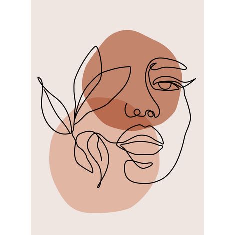 Papier peint panoramique - Femme Boho - 130 cm x 176 cm (1/2)