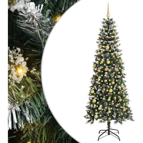 Künstlicher Weihnachtsbaum mit 300 LEDs mit Ständer Grün 210 cm vidaXL (1/5)