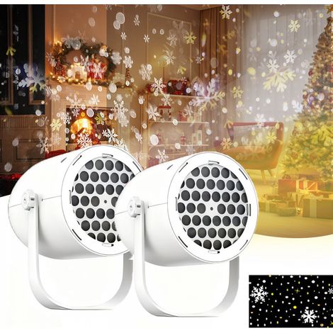 2  Projecteur LED de Noël Flocon Mignon - Mini Deco Lumineuse USB, 360° Ajustable - Idée Cadeau pour Décorer Maison & Jardin (1/5)