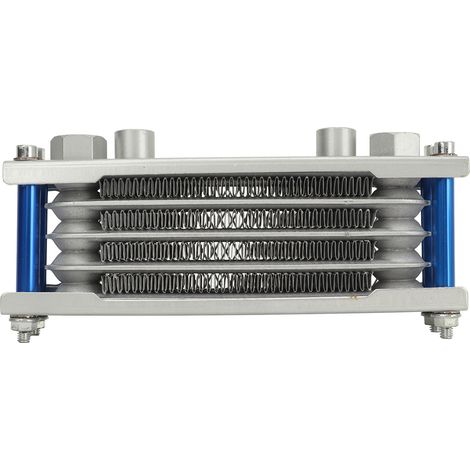Kit de refroidissement d'huile moteur 17 pièces en aluminium, radiateur à 4 rangées, pour motos Monkey 125-140cc (bleu). (1/5)