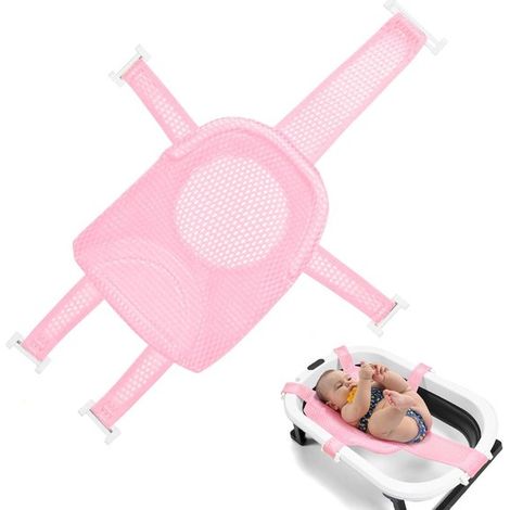 Seggiolino da bagno antiscivolo e regolabile con rete, per neonati da 0 a 3 anni. Una soluzione sicura per il bagnetto. (1/5)