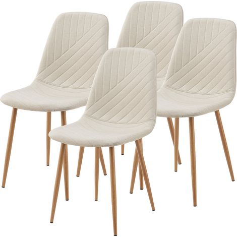 Set di 4 sedie da pranzo 88 x 44 x 55 cm design moderno robuste beige 030009839