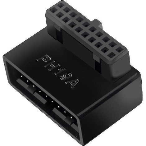 Connecteur interne USB 3.0 Ph19a, adaptateur/convertisseur USB 3.0 19/20 broches à 90 degrés pour carte mère d'ordinateur (1/5)