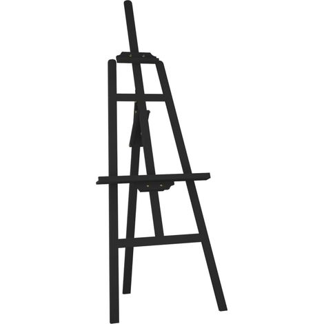 Easel Stand Black 53.5x95x127 cm Solid Wood Pine vidaXL