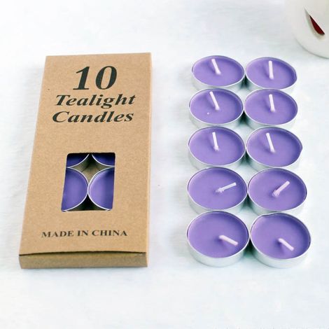 10 Pack Candles Clear Flame Flickering Bougie for Home Decorations for Christmas, Xmas Tree, Easter, Wedding, Party-Purple (1/4)