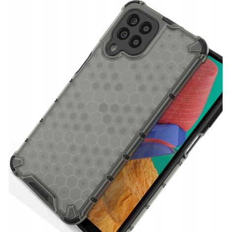 Custodia protettiva a nido d'ape con cornice in gel per Samsung Galaxy M53 5G, nera. (1/5)